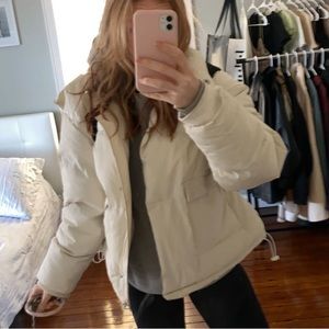Cream puffer coat